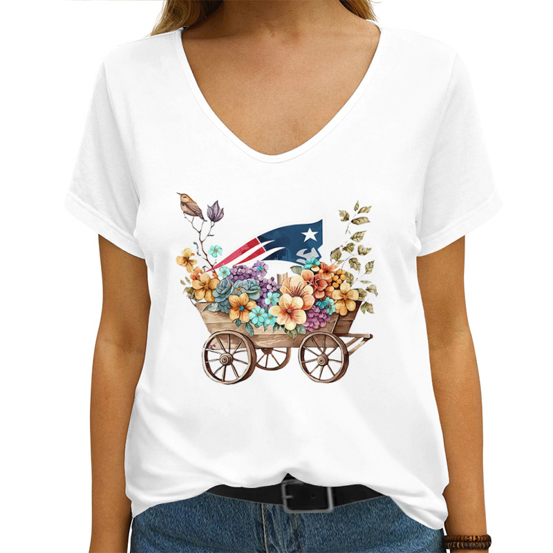 New England Patriots Women's V-neck T-shirt