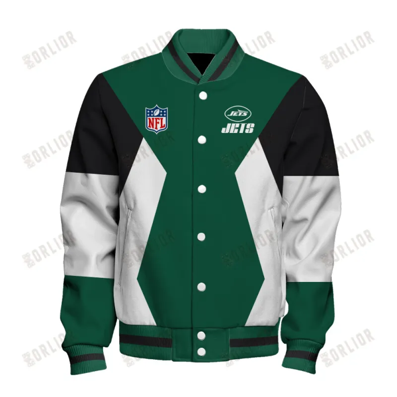 New York Jets Varsity Jacket Back View
