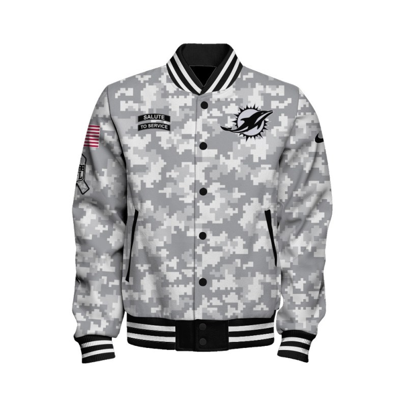 Miami Dolphins Varsity Jacket Back