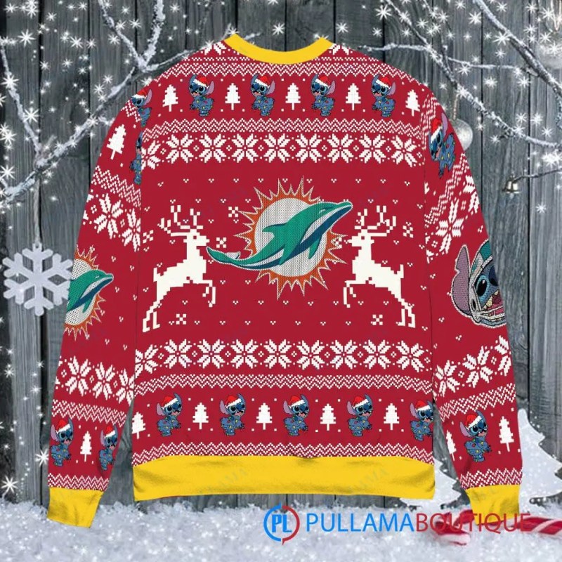 Premium Ugly Christmas Sweater Miami Dolphins