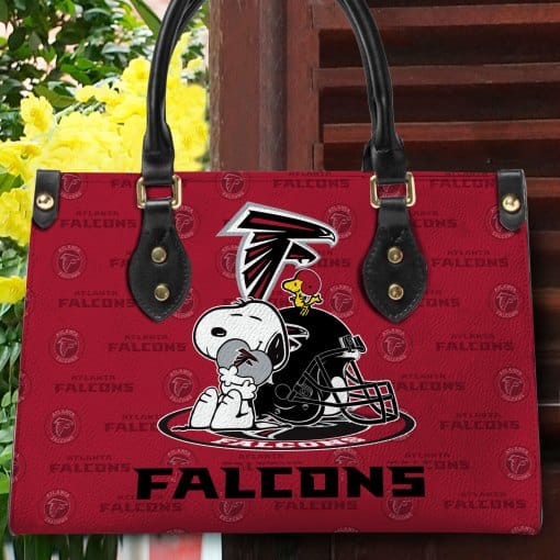 Atlanta Falcons Leather Hand Bag Side View