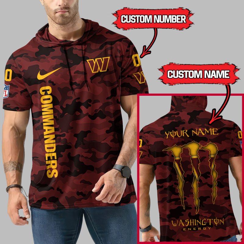 Washington Commanders Camo Hoodie Detail