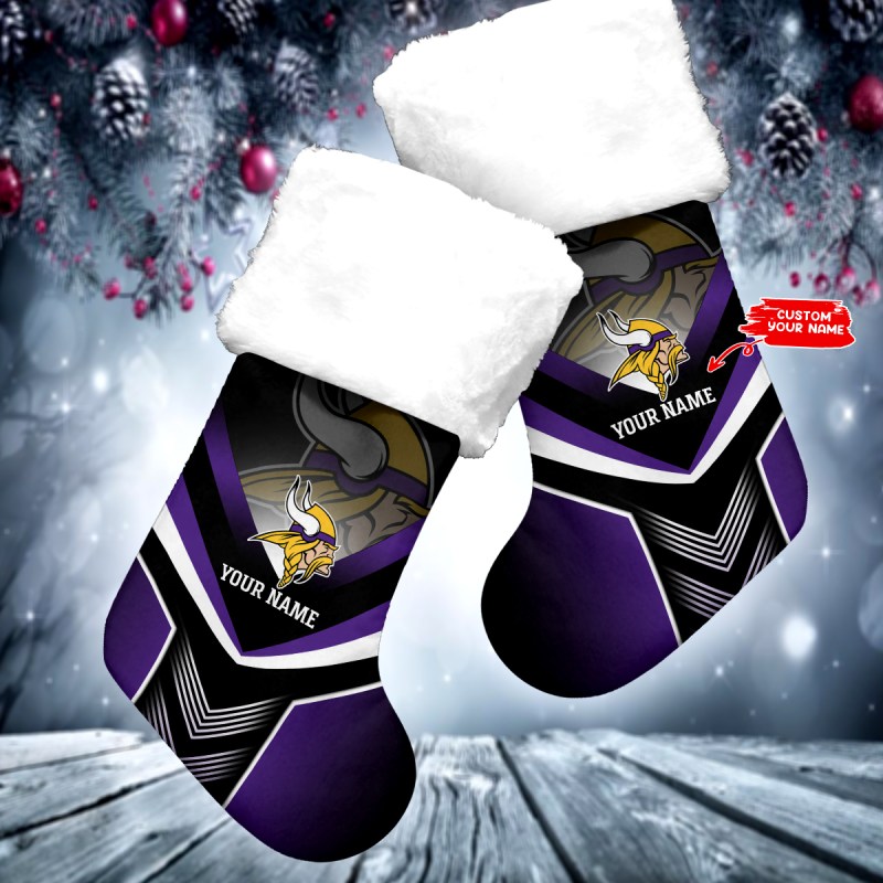 Minnesota Vikings Personalized Christmas Socks