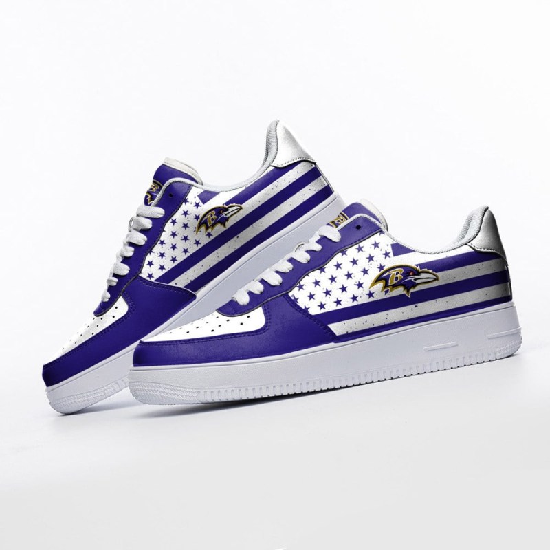 NFL Baltimore Ravens Air Force 1 Sneakers Detail