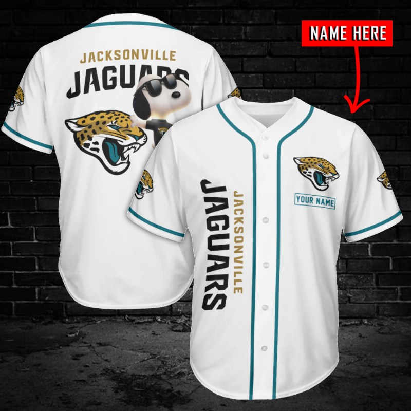 Jacksonville Jaguars Personalized Baseball Jersey