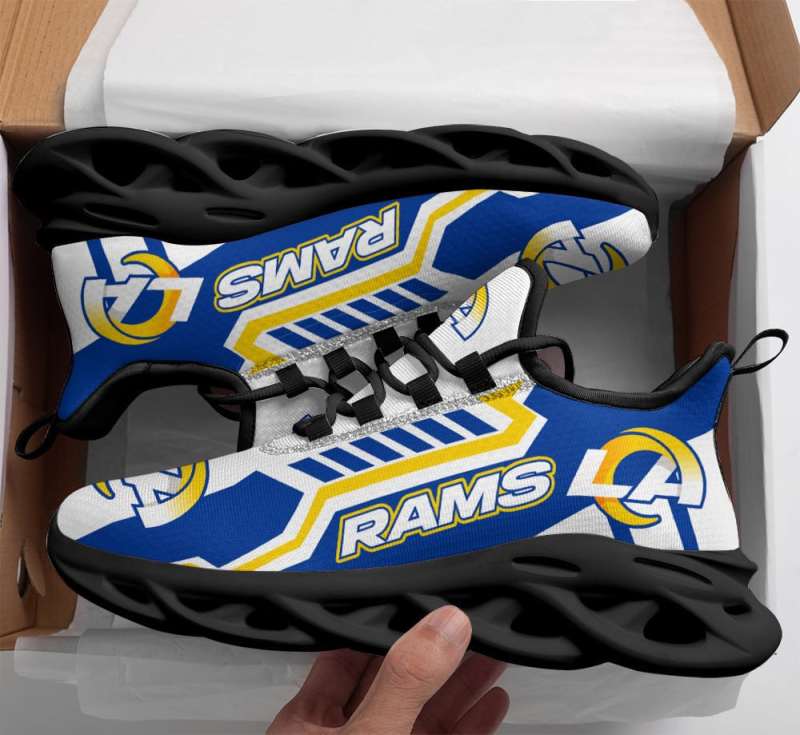Los Angeles Rams Yezy Running Sneakers Back View