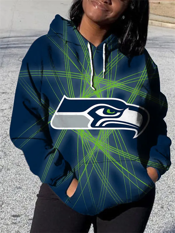 Seattle Seahawks 3D Printed Pocket Pullover Hoodie