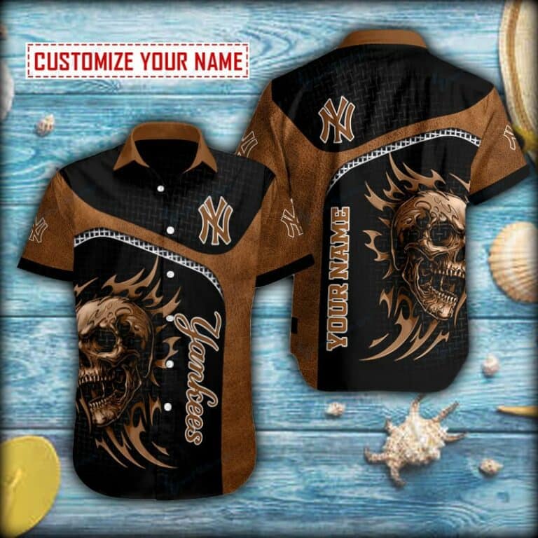 New York Yankees Personalized Button Shirt