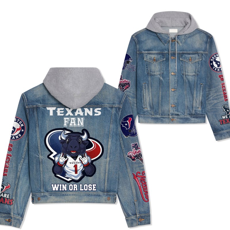 Houston Texans Hooded Denim Jacket 1