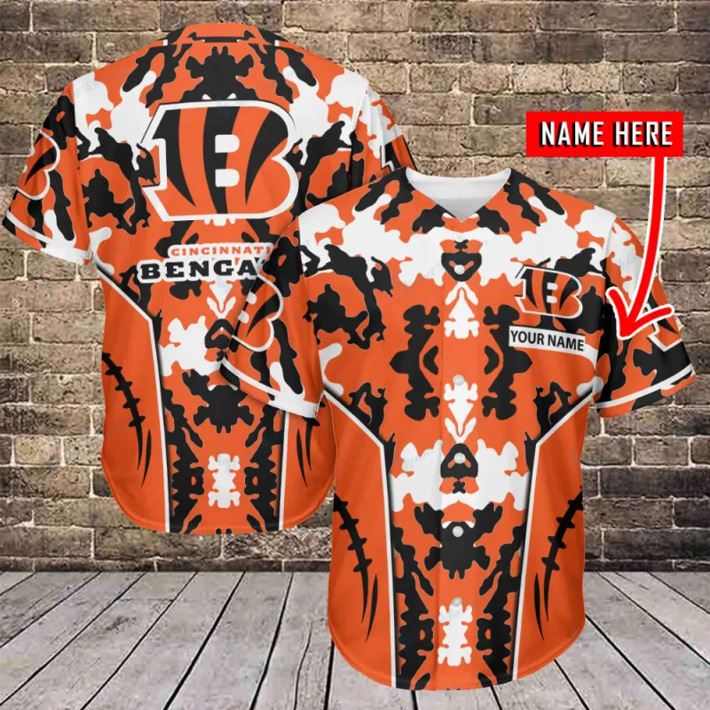 Cincinnati Bengals Personalized Baseball Jersey
