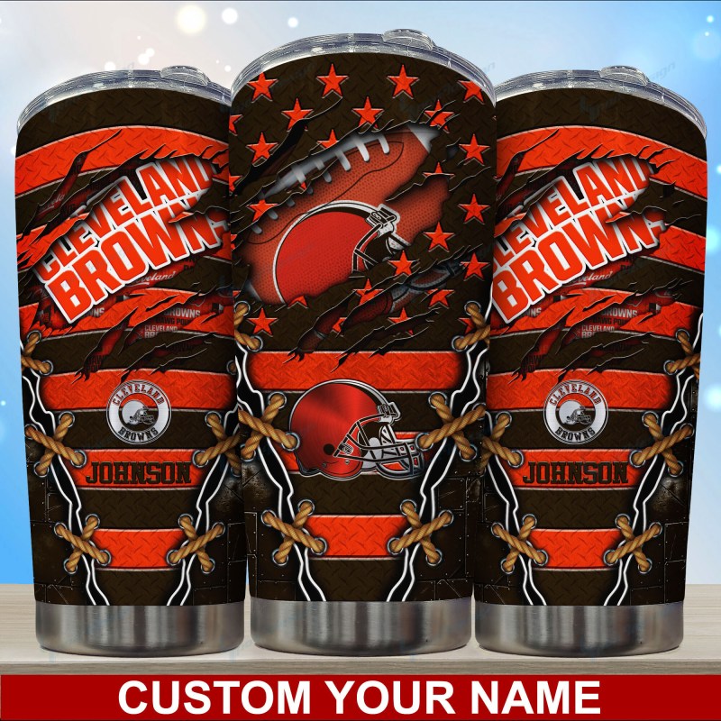 Cleveland Browns Personalized Tumbler Image 2