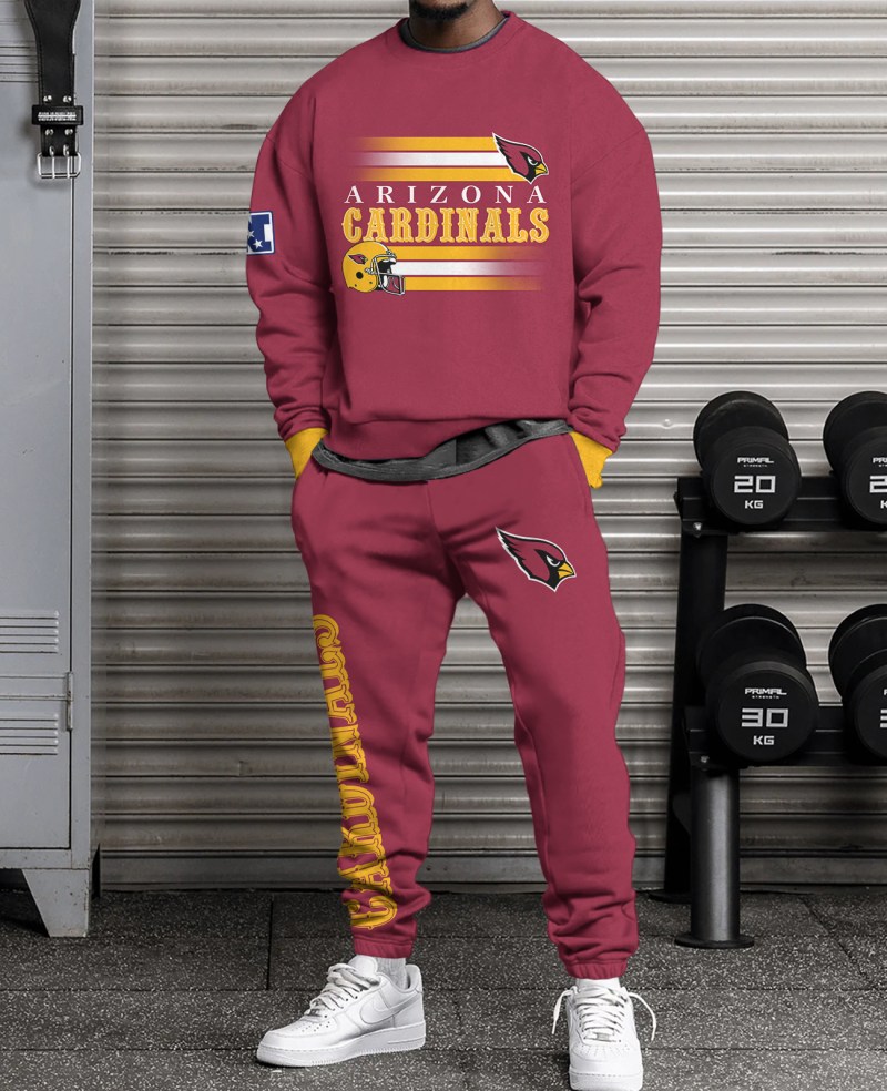 Arizona Cardinals Combo 3D Sweatsuit and Sweatpants