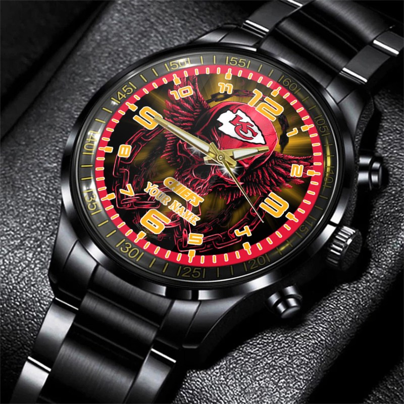 Kansas City Chiefs Black Fashion Watch