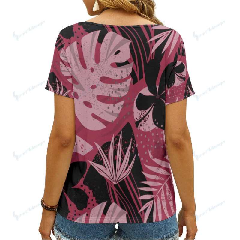 Arizona Cardinals Summer V-neck Women T-shirt