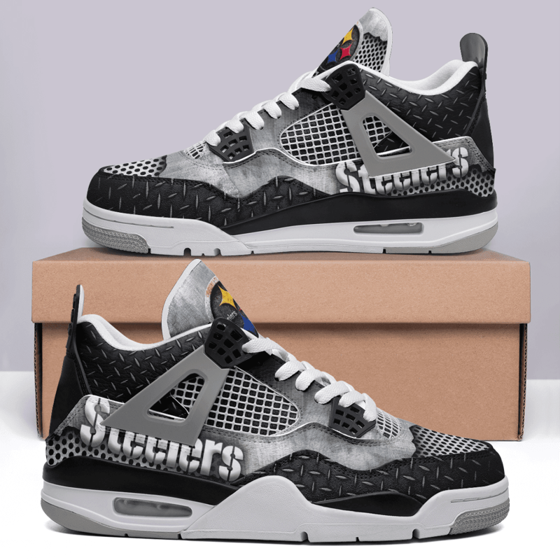 Pittsburgh Steelers AJ4 Sneakers Side View
