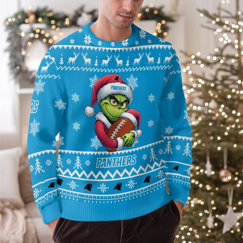 Outdoor View Carolina Panthers Ugly Sweater