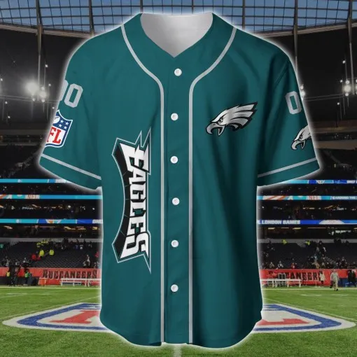 Custom Philadelphia Eagles Baseball Jersey