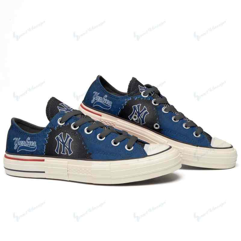 New York Yankees Low Top Canvas Shoes Side View