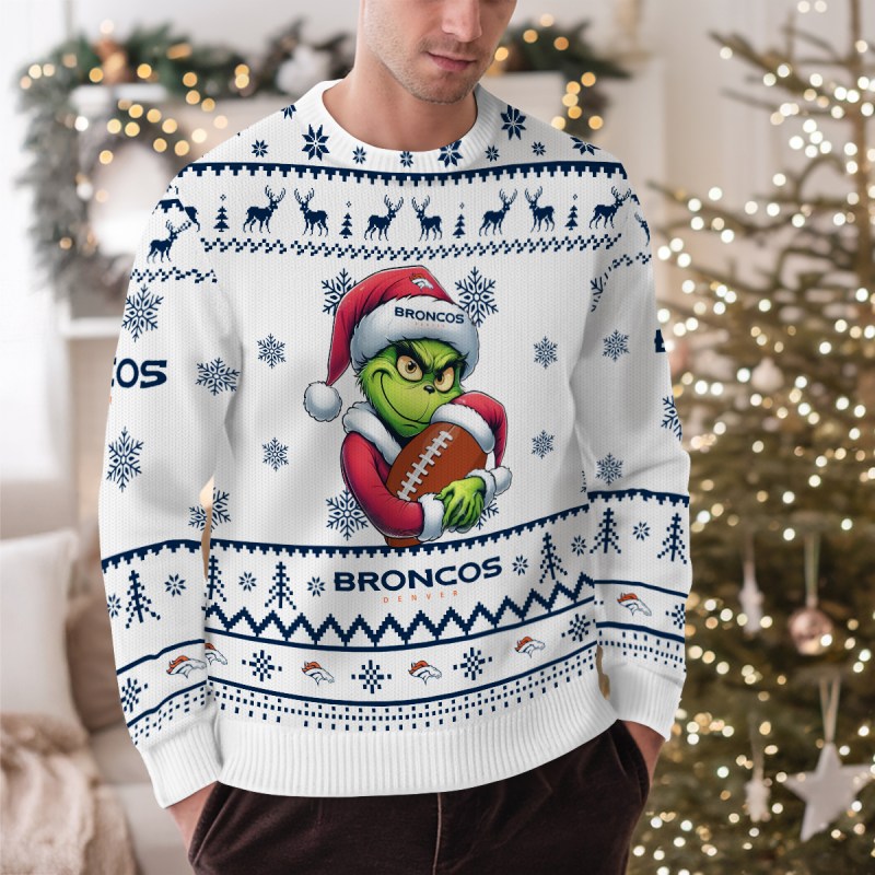 Denver Broncos Ugly Christmas Sweater Outdoor