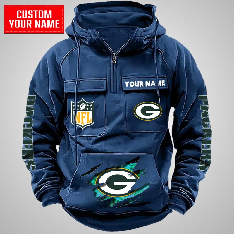 Navy Green Bay Packers Hoodie