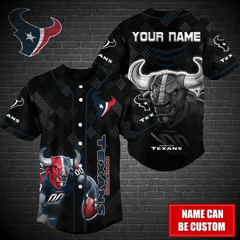 Houston Texans Personalized Baseball Jersey