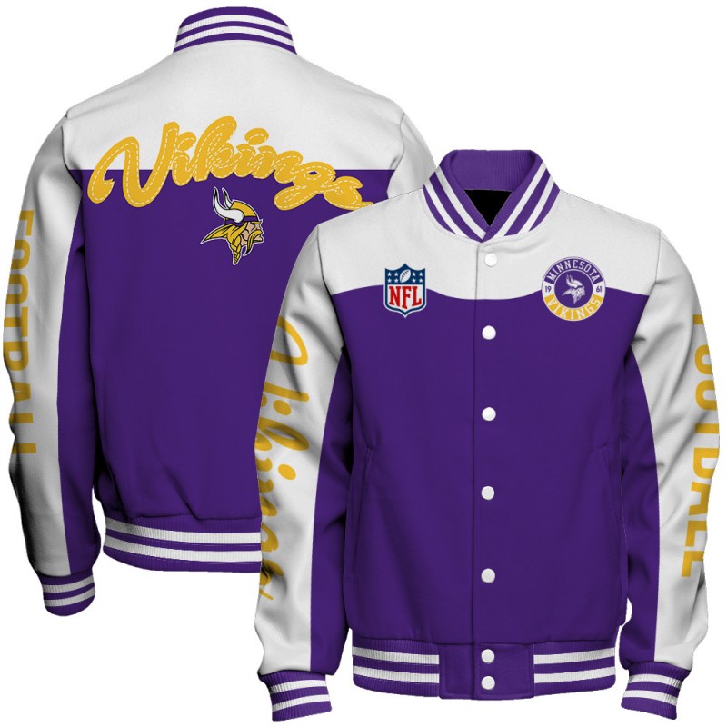 Minnesota Vikings Varsity Jacket 1