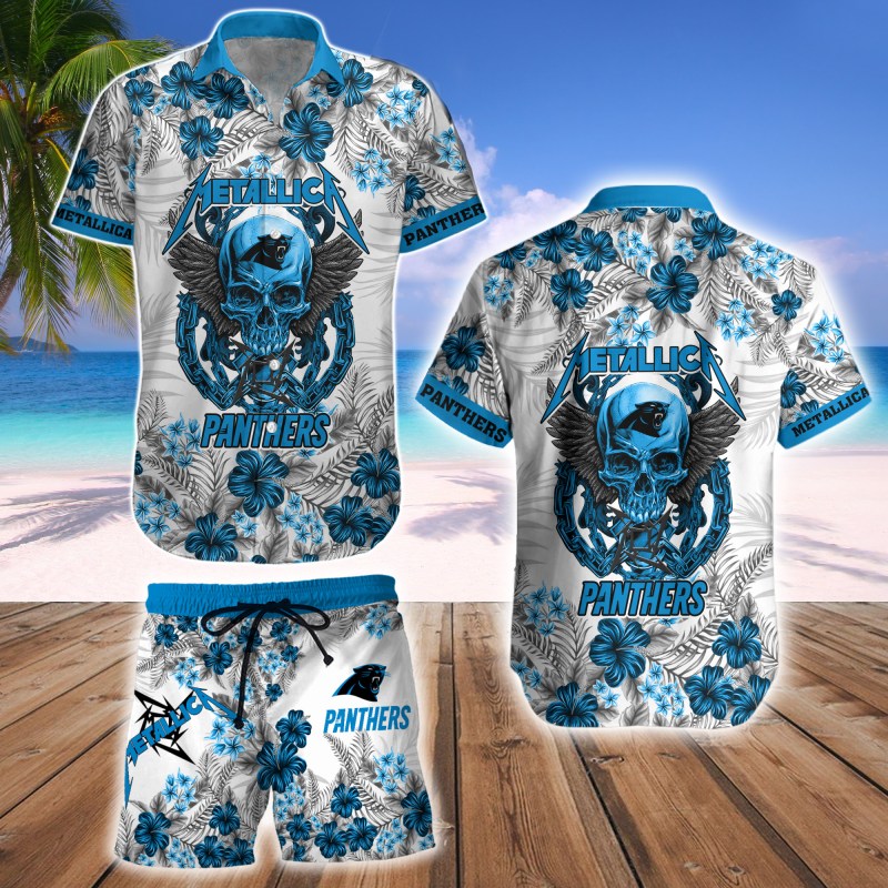 Carolina Panthers Hawaii Shirt & Shorts