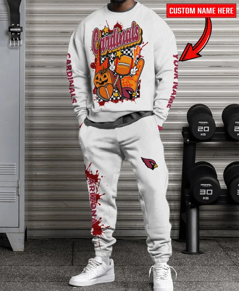 Arizona Cardinals Halloween Sweatshirt and Sweatpants Set