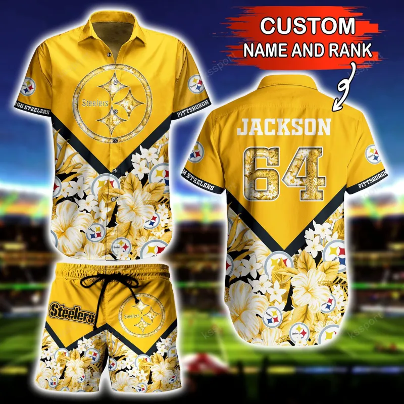 Pittsburgh Steelers Personalized Shirt and Shorts