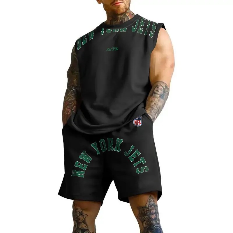 New York Jets Combo Men Jersey Tank Top and Shorts