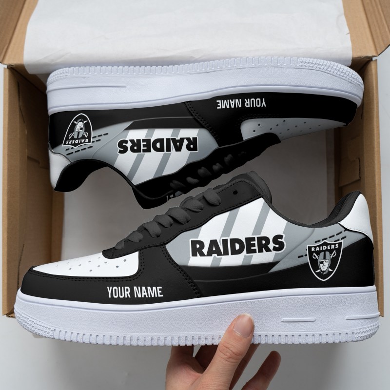 Las Vegas Raiders AF1 Shoes - Side View