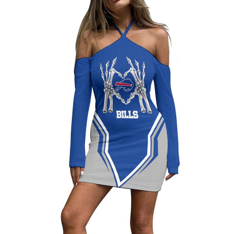 Buffalo Bills Halter Lace-up Dress