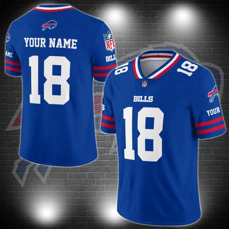 Buffalo Bills Personalized V-neck Football Jersey - Image 1