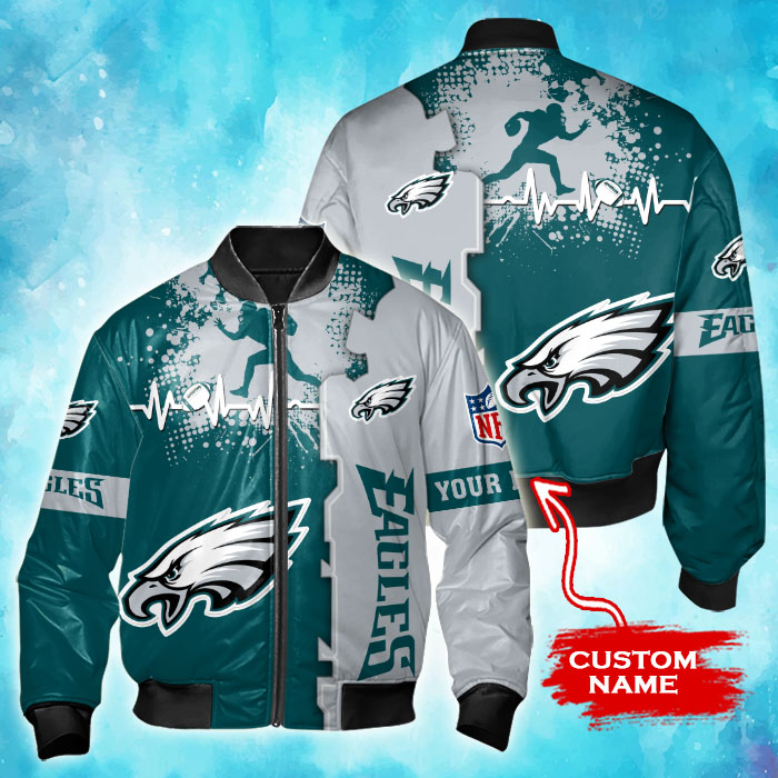 Philadelphia Eagles Personalized Thick Bomber Jacket