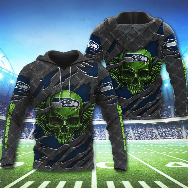 Seattle Seahawks Ugly Christmas Sweater - Front View
