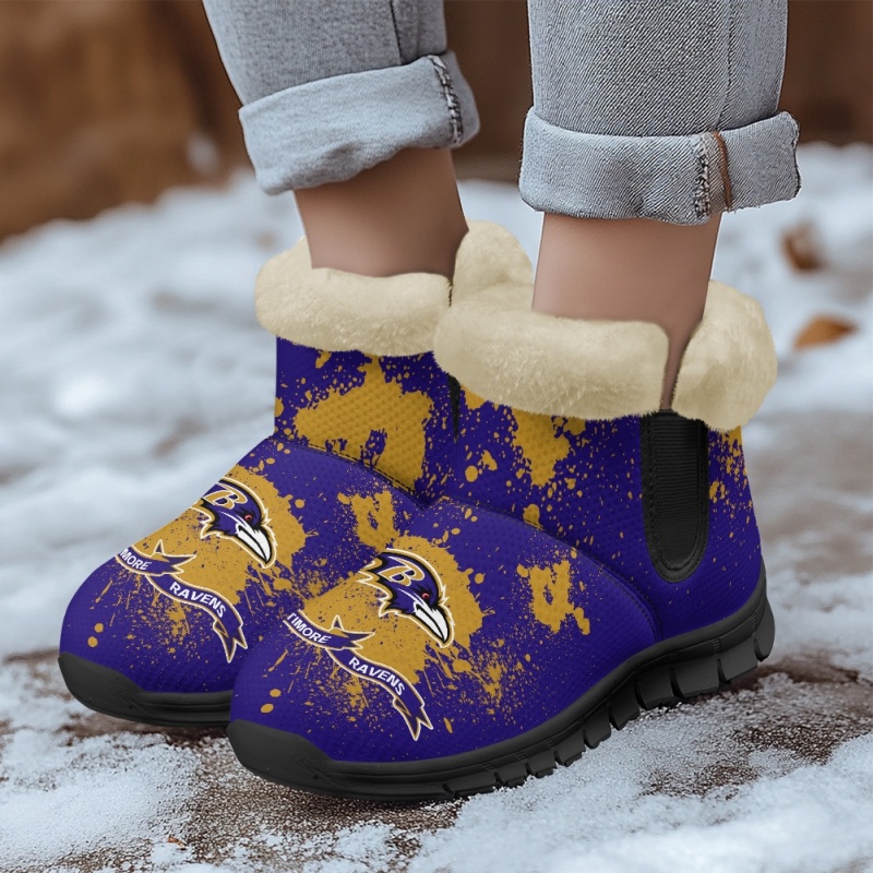 Baltimore Ravens Comfy Winter Snow Boots Image 3