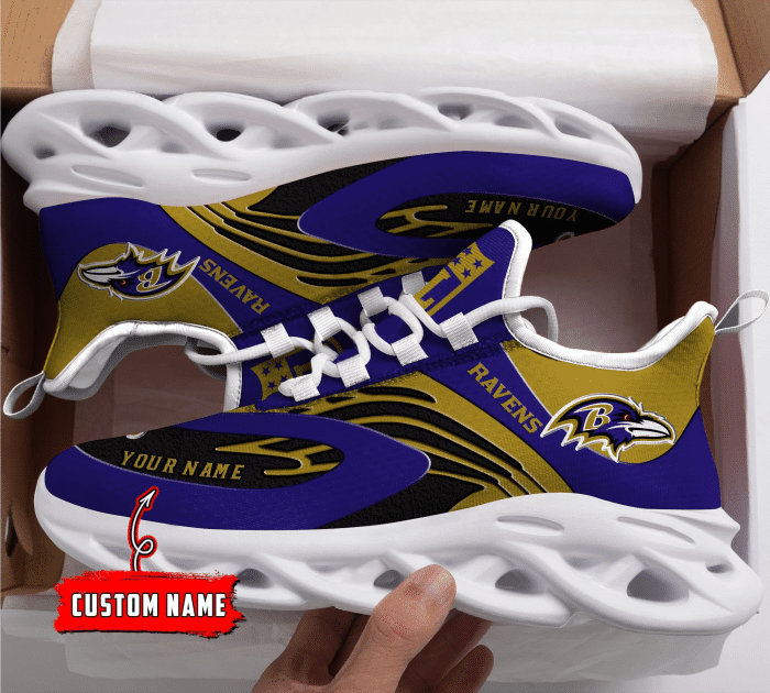 Baltimore Ravens Yezy Running Sneakers