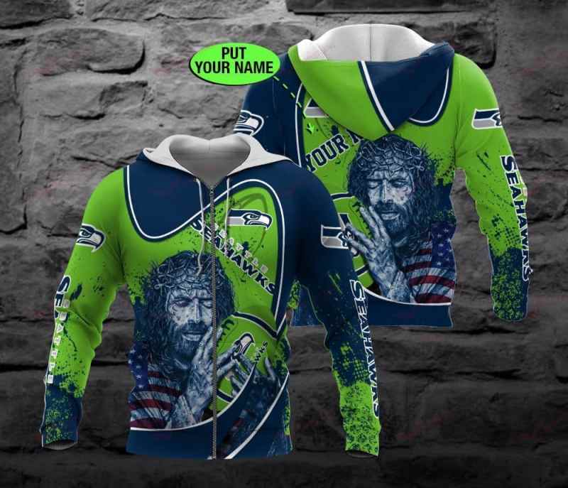 Seattle Seahawks Ugly Christmas Sweater Front View