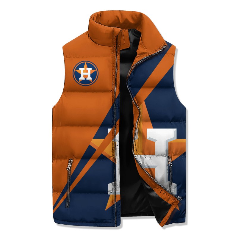 Houston Astros Premium Sleeveless Puffer Jacket Image 2