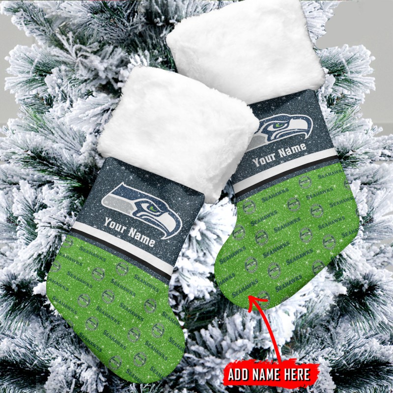 Seattle Seahawks Christmas Sock