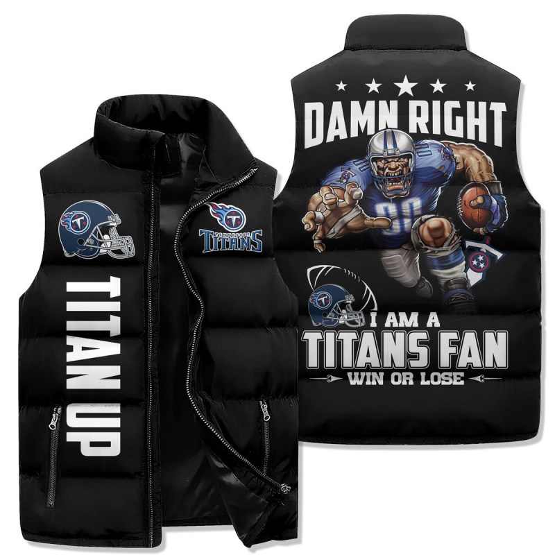 Tennessee Titans Premium Sleeveless Puffer Jacket