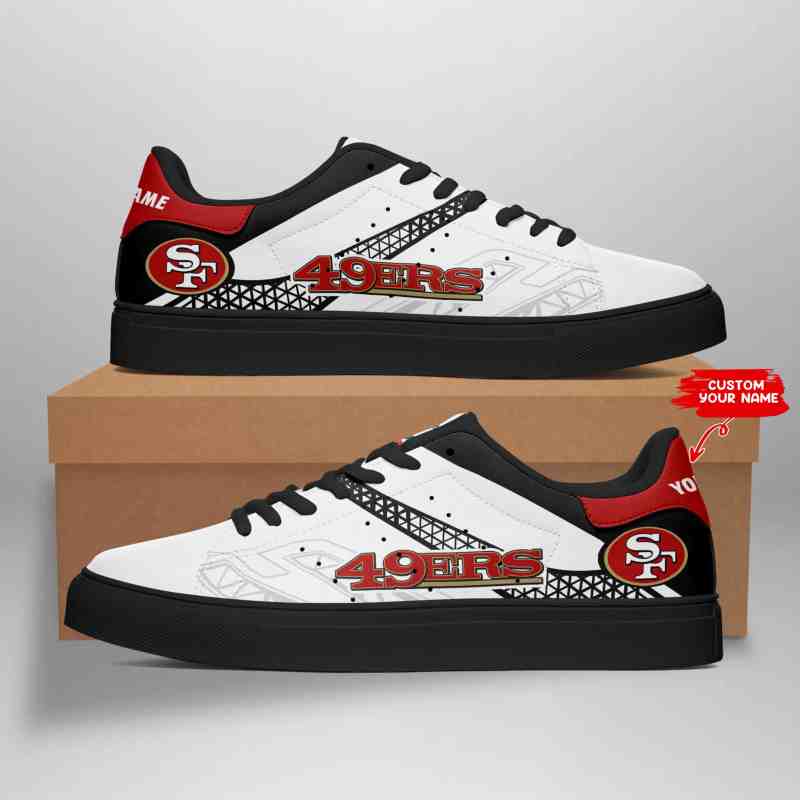 San Francisco 49ers Custom Sneakers Back View