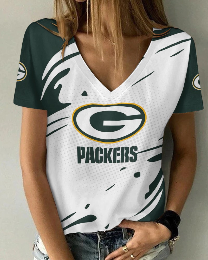 Green Bay Packers Summer V-neck Women's T-shirt
