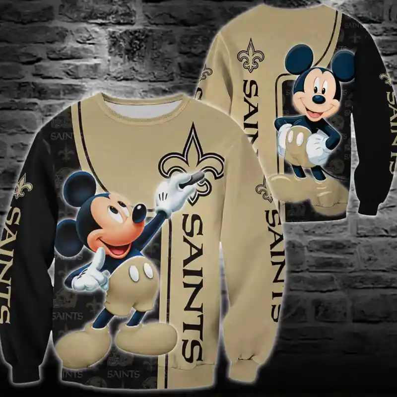 New Orleans Saints Mickey Sweater Back View