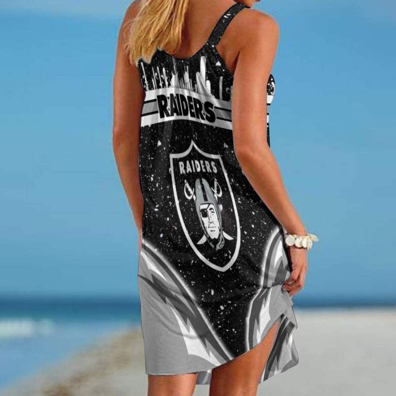 Las Vegas Raiders Beach Dress Back View