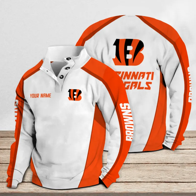 Cincinnati Bengals Casual Stand Collar Sweatshirt Premium Edition