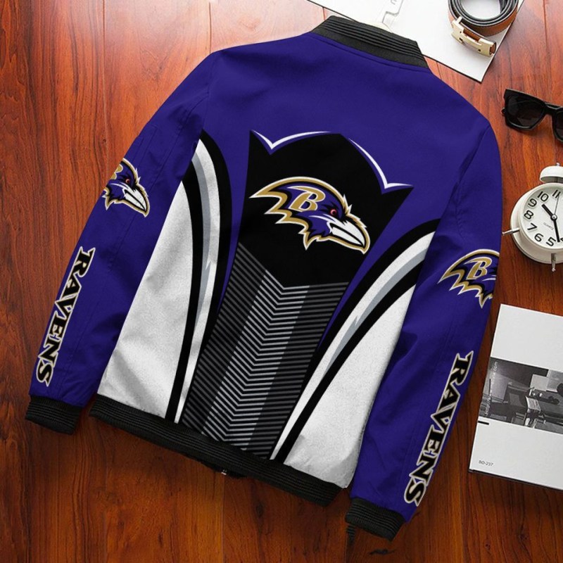 Baltimore Ravens Bomber Jacket Back View
