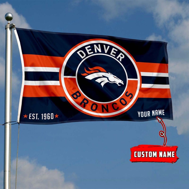 Denver Broncos Personalized Flag