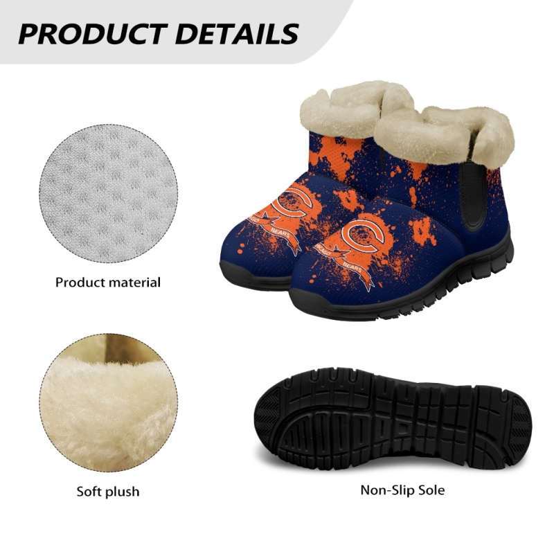 Chicago Bears Comfy Winter Snow Boots 6