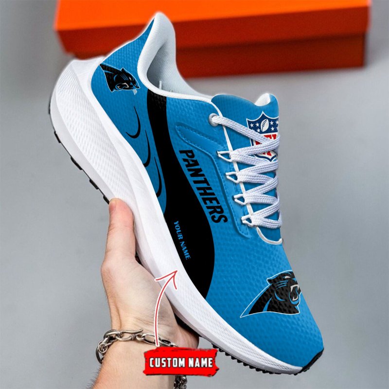 Carolina Panthers Running Shoes Side View